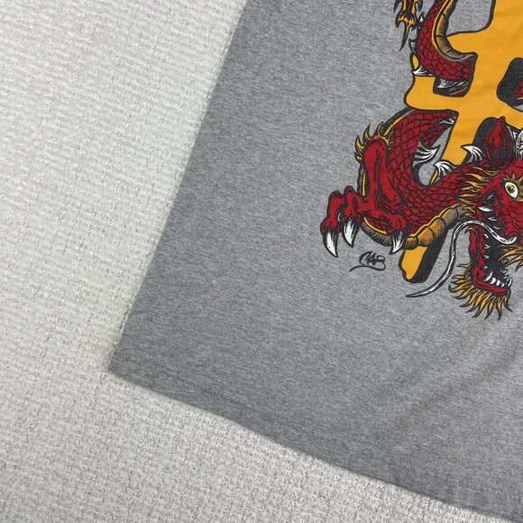 Y2K RDS skate Shirt Boys SM Red Dragon Canada Big dragon print grey (Read**) - Picture 4 of 15